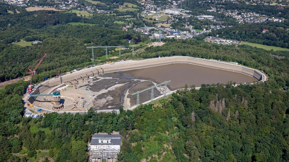 Herdecke aus der Vogelperspektive: Sanierungsarbeiten am Pumpspeicherkraftwerk Koepchenwerk in Herdecke im Bundesland Nordrhein-Westfalen