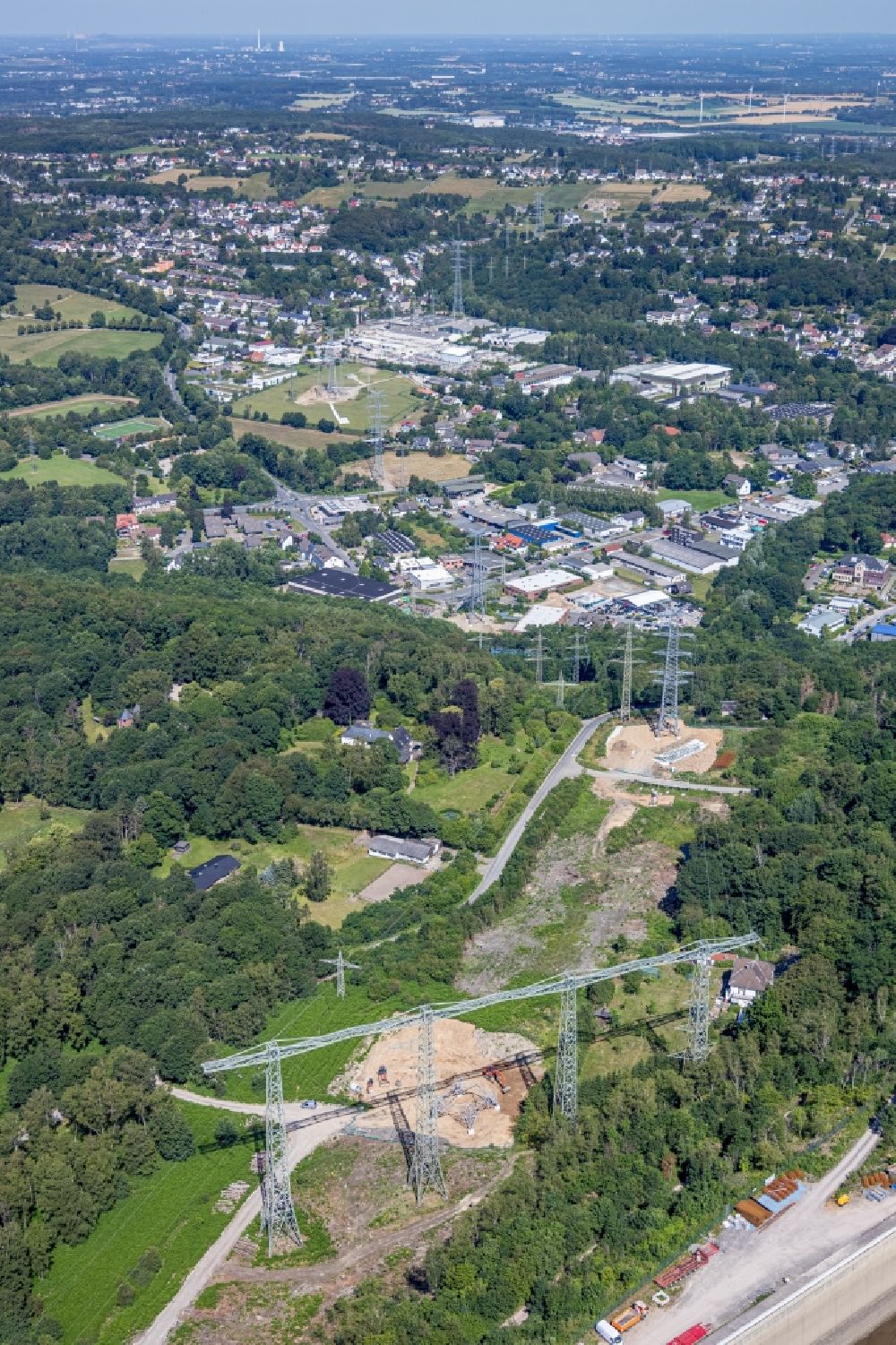 Luftbild Herdecke - Sanierungsarbeiten am Pumpspeicherkraftwerk Koepchenwerk in Herdecke im Bundesland Nordrhein-Westfalen