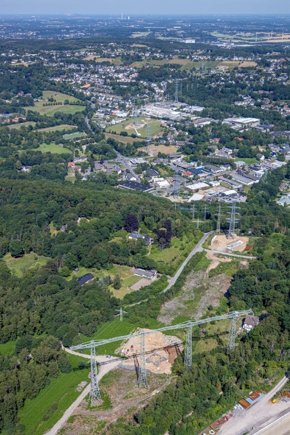 Luftaufnahme Herdecke - Sanierungsarbeiten am Pumpspeicherkraftwerk Koepchenwerk in Herdecke im Bundesland Nordrhein-Westfalen