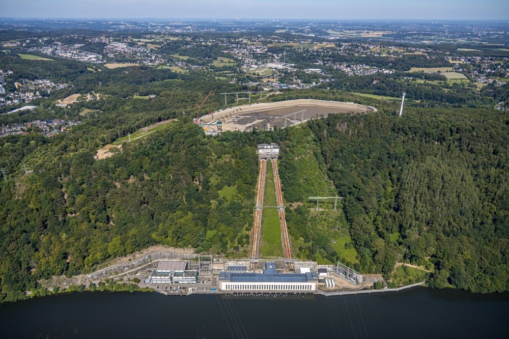 Luftbild Herdecke - Sanierungsarbeiten am Pumpspeicherkraftwerk Koepchenwerk in Herdecke im Bundesland Nordrhein-Westfalen