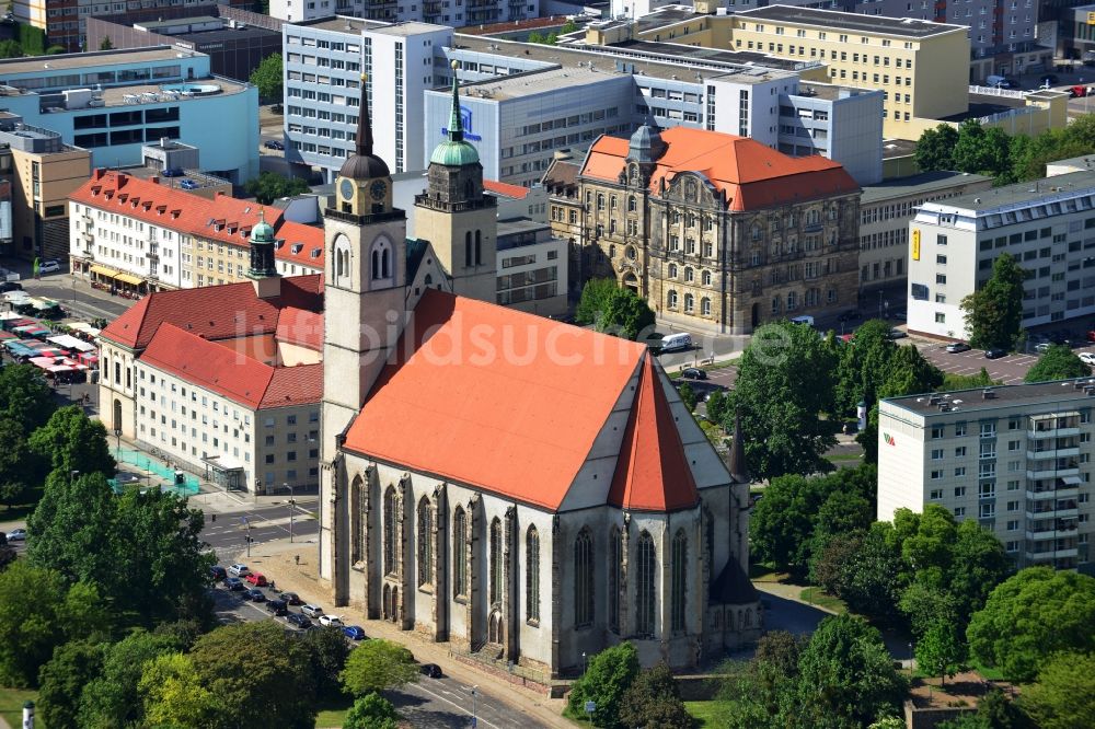Luftaufnahme Magdeburg OT Altstadt - Sankt-Johannis-Kirche im Ortsteil Altstadt in Magdeburg im Bundesland Sachsen-Anhalt