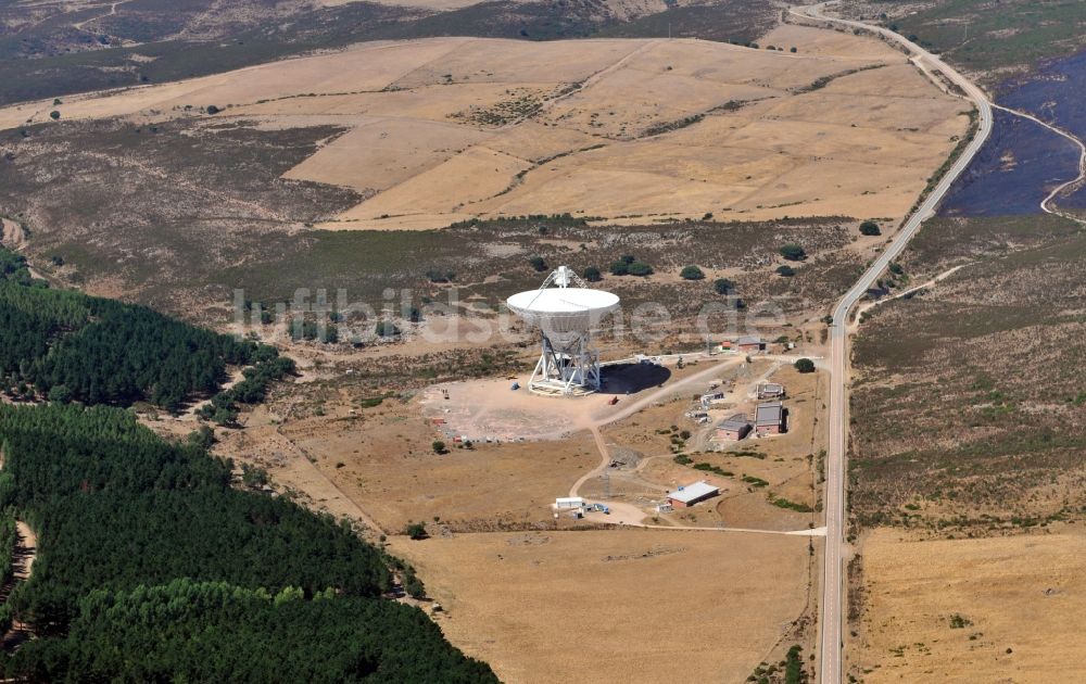 San Basilio aus der Vogelperspektive: Sardinia Radio Telescope bei San Basilio in der Provinz Cagliari auf der italienischen Insel Sardinien