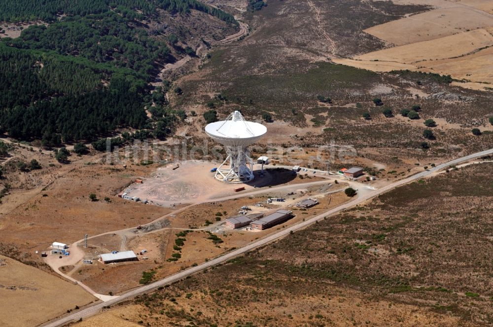 San Basilio von oben - Sardinia Radio Telescope bei San Basilio in der Provinz Cagliari auf der italienischen Insel Sardinien
