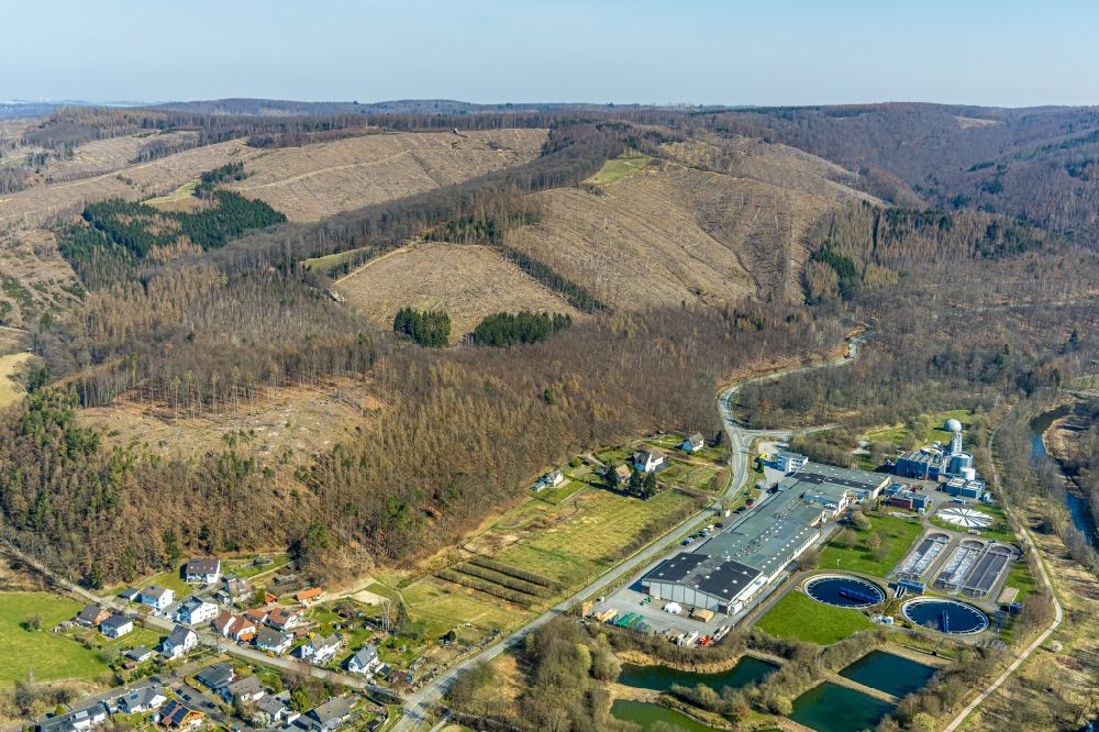 Luftbild Wildshausen - Schäden in einem Waldgebiet in Wildshausen im Bundesland Nordrhein-Westfalen, Deutschland