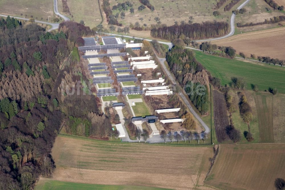 Luftaufnahme Bruchsal - Schießstand am Standortübungsplatzes StOÜbPl Bruchsal in Bruchsal im Bundesland Baden-Württemberg, Deutschland