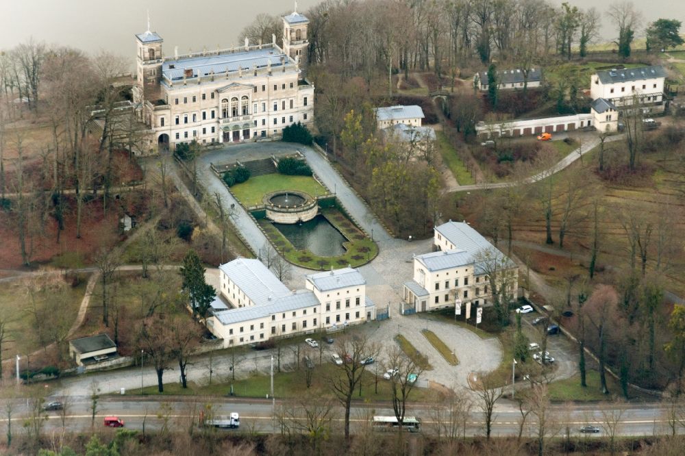 Dresden aus der Vogelperspektive: Schloss Albrechtsberg in Dresden im Bundesland Sachsen