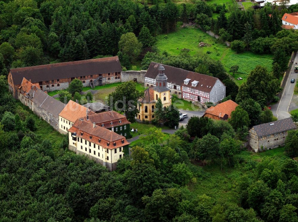 Alsfeld aus der Vogelperspektive: Schloss Altenburg in Alsfeld im Bundesland Hessen