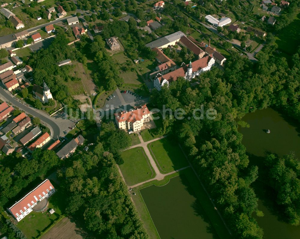 Luftaufnahme Zabeltitz - Schloß - Barockschloss in Zabeltitz im Bundesland Sachsen, Deutschland