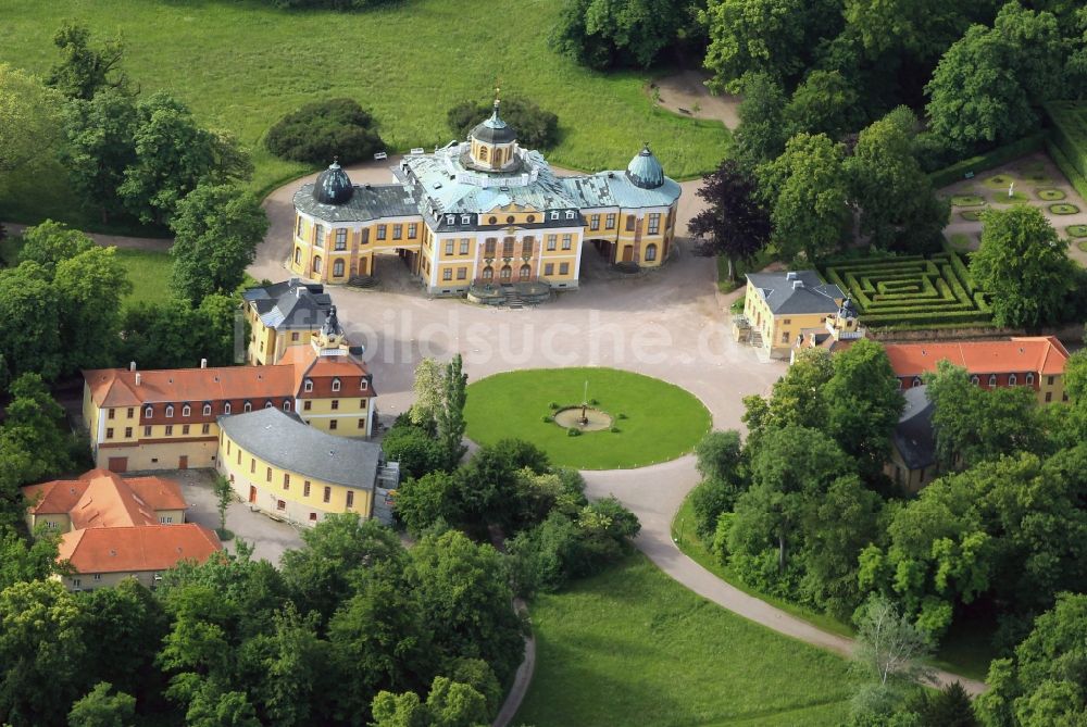 Luftaufnahme Weimar - Schloss Belvedere in Weimar im Bundesland Thüringen