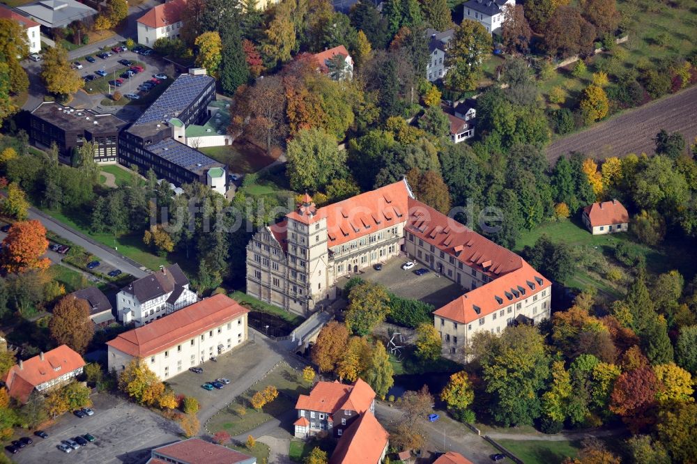Lemgo aus der Vogelperspektive: Schloss Brake in Lemgo im Bundesland Nordrhein-Westfalen
