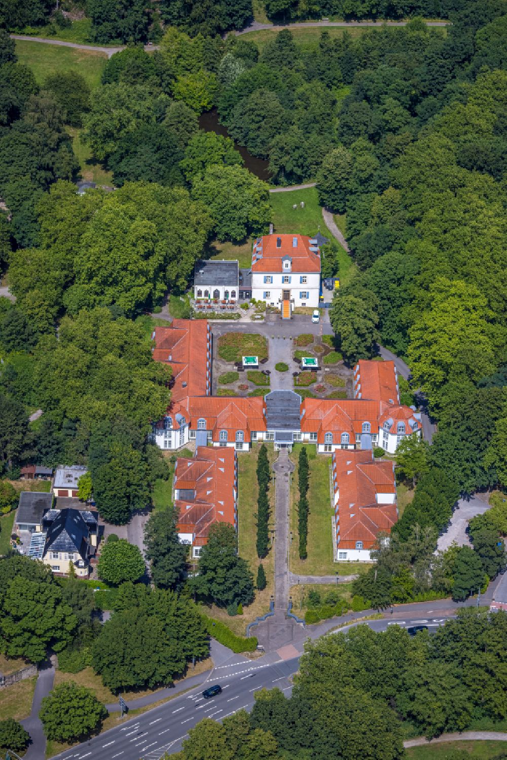 Castrop-Rauxel von oben - Schloß Haus Goldschmieding in Castrop-Rauxel im Bundesland Nordrhein-Westfalen, Deutschland