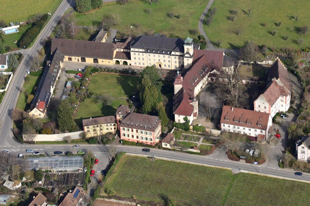 Luftaufnahme Heitersheim - Schloss Heitersheim, ehemaliges Malteserschloss in Heitersheim im Bundesland Baden-Württemberg, Deutschland