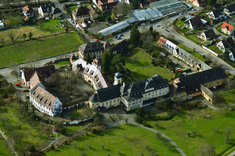Heitersheim aus der Vogelperspektive: Schloss Heitersheim in Heitersheim im Bundesland Baden-Württemberg, Deutschland