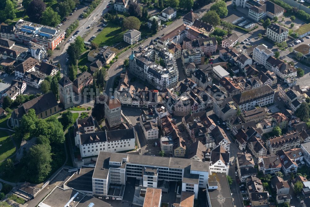 Luftaufnahme Arbon - Schloss mit Historisches Museeum Arbon in Arbon im Kanton Thurgau, Schweiz