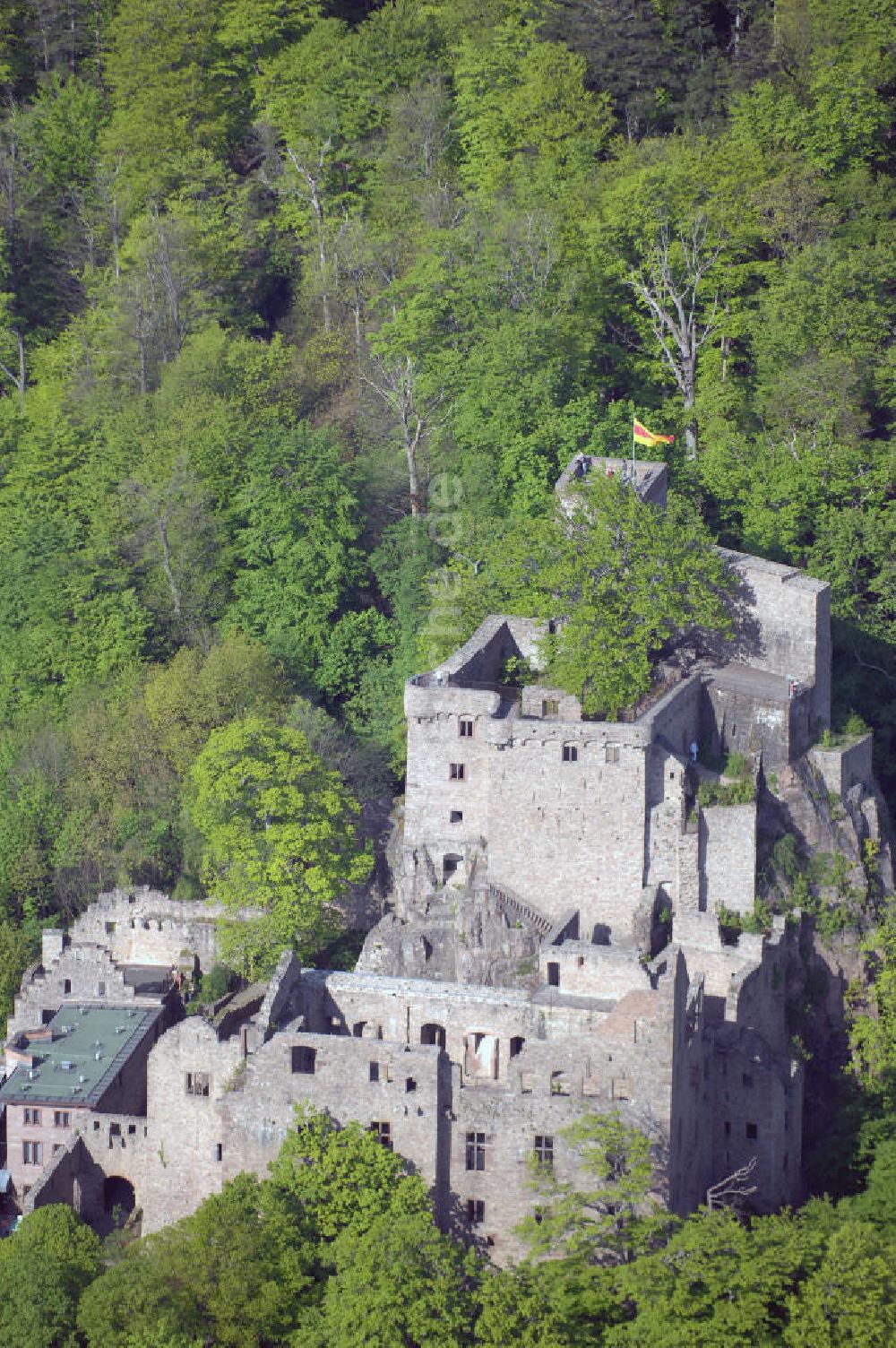 Luftaufnahme BADEN-BADEN - Schloss Hohenbaden bei Baden-Baden in Baden-Würtemberg