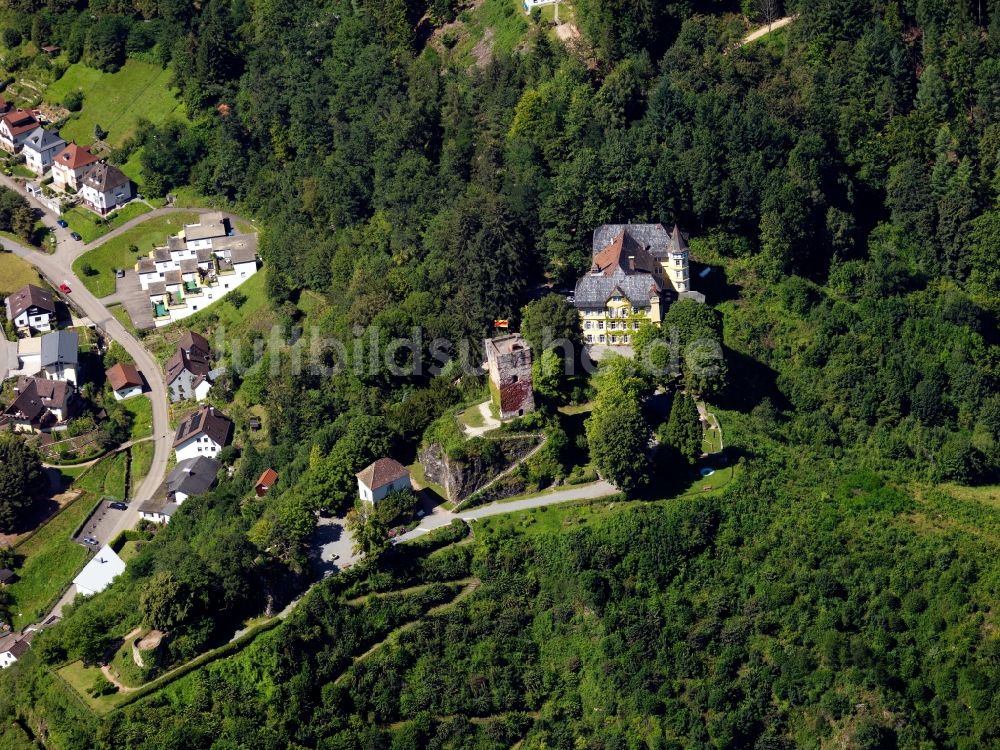Luftaufnahme Hornberg - Schloss Hornberg in Hornberg im Bundesland Baden-Württemberg