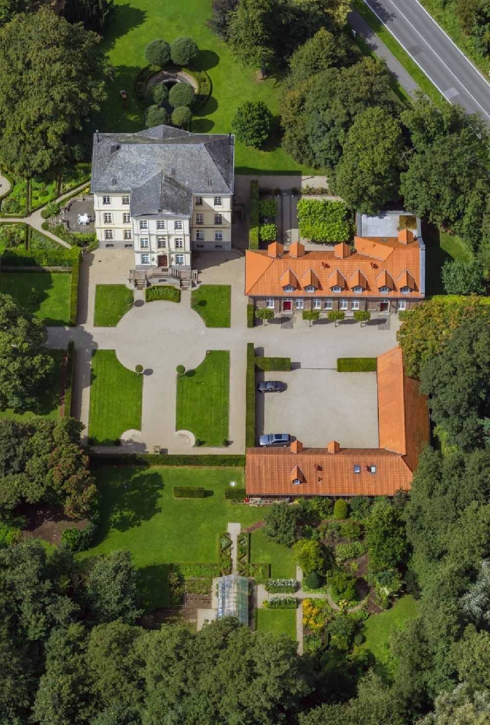 Luftbild Rheurdt - Schloss Leyenburg in Rheurdt im Bundesland Nordrhein-Westfalen