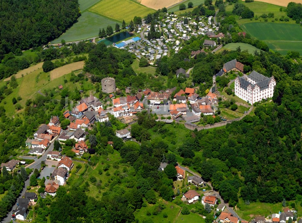 Luftbild Fischbachtal - Schloss Lichtenberg in der Gemeinde Fischbachtal im Bundesland Hessen