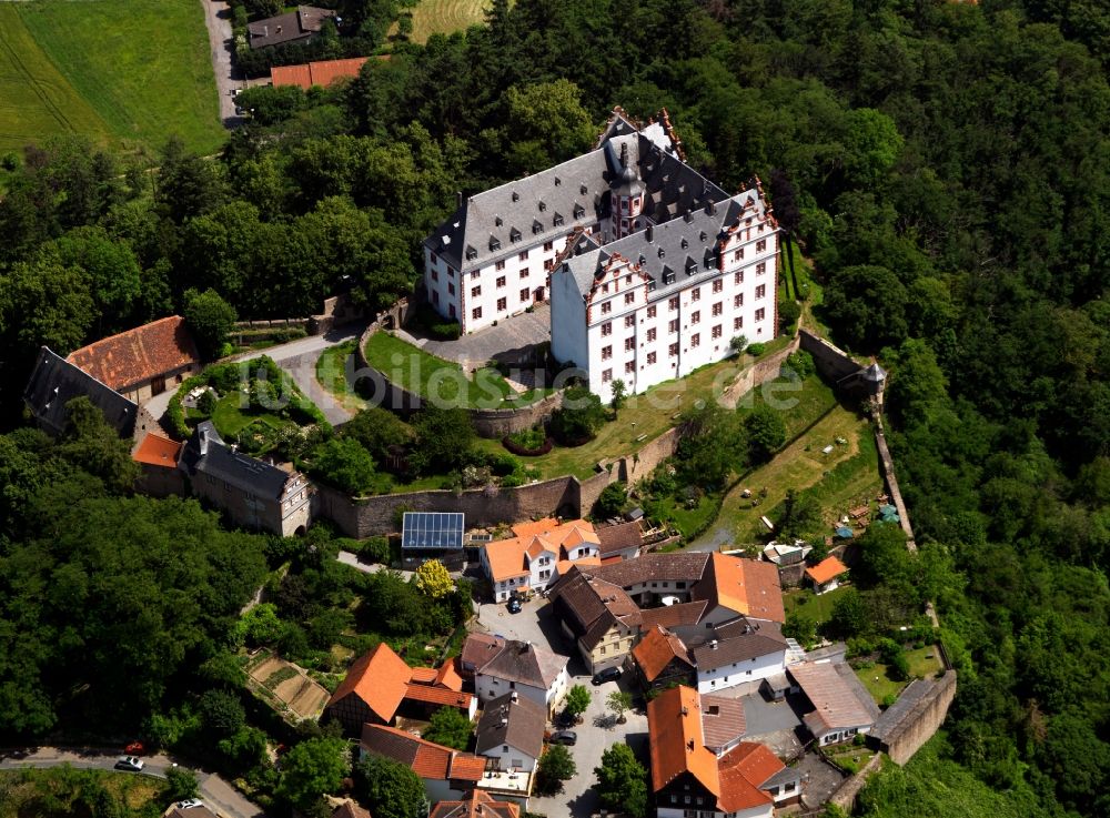 Luftaufnahme Fischbachtal - Schloss Lichtenberg in der Gemeinde Fischbachtal im Bundesland Hessen