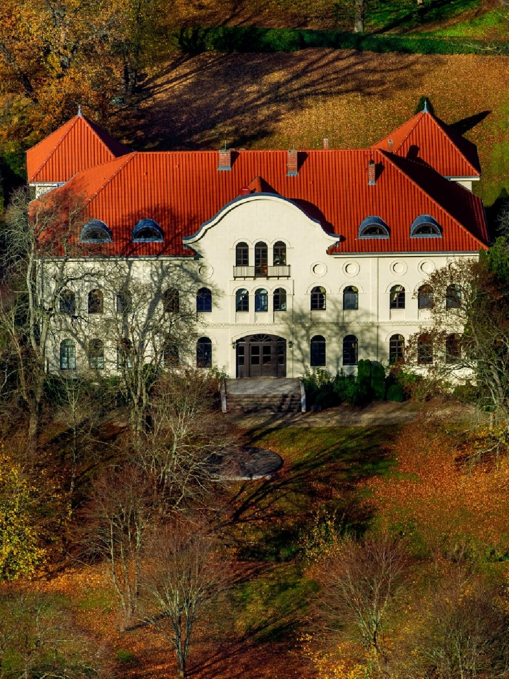 Luftbild Penzlin OT Marihn - Schloss Marihn in Penzlin im Bundesland Mecklenburg-Vorpommern