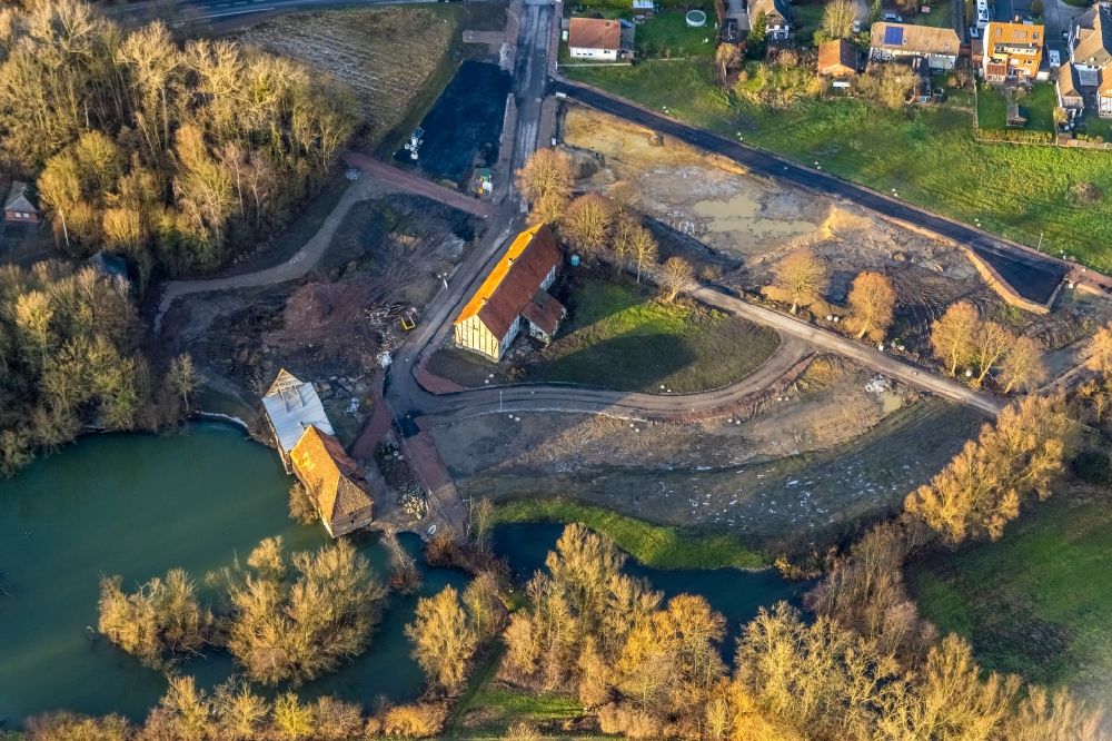 Hamm aus der Vogelperspektive: Schloss- Mühle am Mühlenteich in Hamm im Bundesland Nordrhein-Westfalen