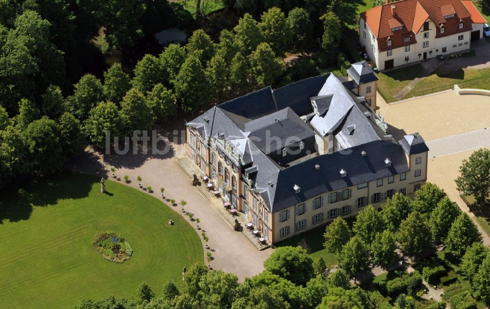 Erfurt OT Molsdorf aus der Vogelperspektive: Schloss in Molsdorf im Bundesland Thüringen