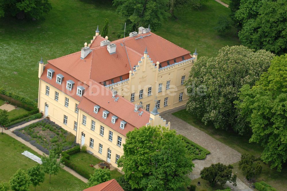 Luftaufnahme Nennhausen - Schloss Nennhausen in Brandenburg