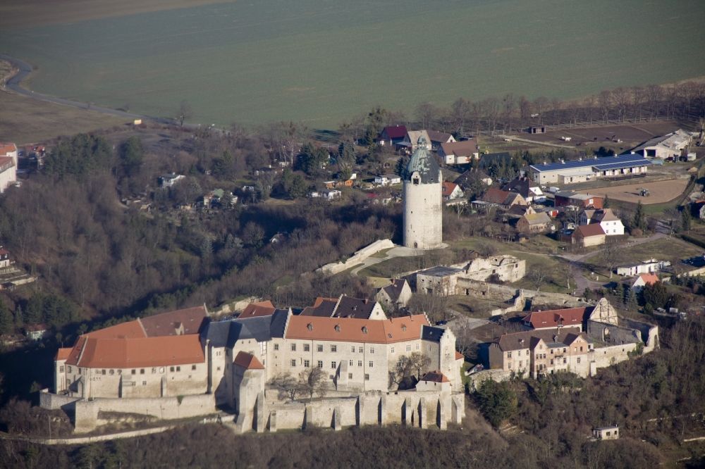 Luftbild Freyburg Unstrut - Schloss Neuenburg und den Bergfried Dicker Wilhelm bei Freyburg Unstrut im Bundesland Sachsen-Anhalt