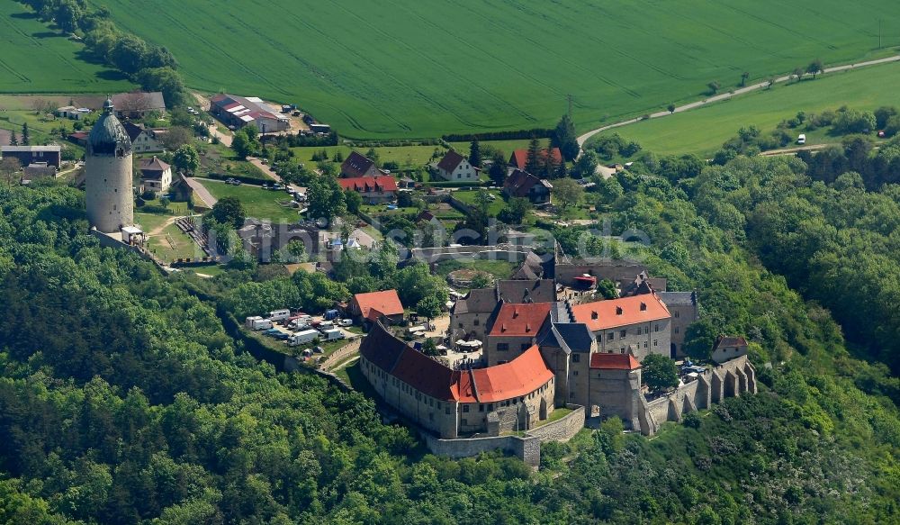 Freyburg (Unstrut) aus der Vogelperspektive: Schloss Neuenburg und der Bergfried Dicker Wilhelm bei Freyburg Unstrut im Bundesland Sachsen-Anhalt