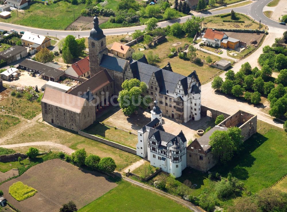 Luftaufnahme Gommern - Schloss Neuhaus und Schloss Hobeck im Stadtteil Leitzkau in Gommern im Bundesland Sachsen-Anhalt