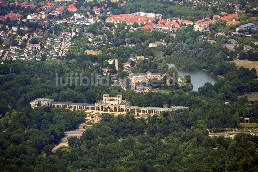 Potsdam aus der Vogelperspektive: Schloß Orangerie in Potsdam im Bundesland Brandenburg, Deutschland