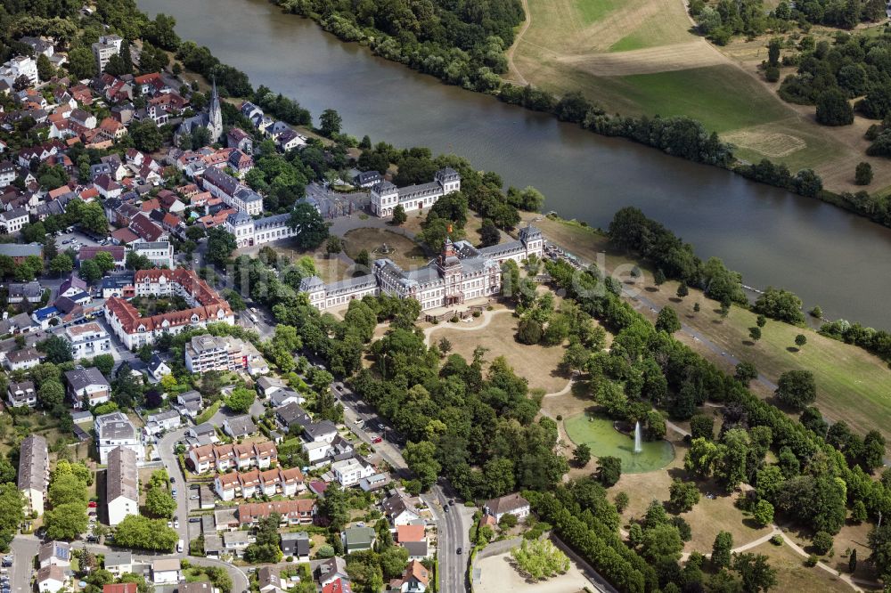 Luftaufnahme Hanau - Schloß Philippsruhe in Hanau im Bundesland Hessen, Deutschland