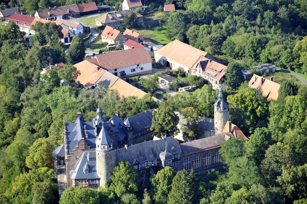 Luftbild Mansfeld - Schloss Rammelburg in Mansfeld im Bundesland Sachsen-Anhalt