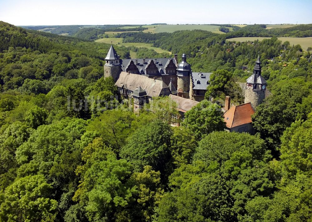 Mansfeld OT Rammelburg aus der Vogelperspektive: Schloss Rammelburg in Mansfeld im Bundesland Sachsen-Anhalt