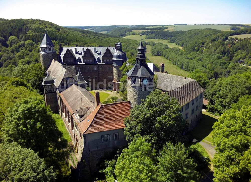 Luftbild Mansfeld OT Rammelburg - Schloss Rammelburg in Mansfeld im Bundesland Sachsen-Anhalt