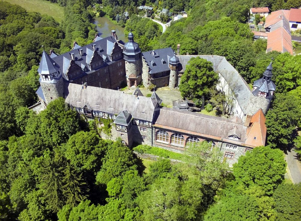 Luftaufnahme Mansfeld OT Rammelburg - Schloss Rammelburg in Mansfeld im Bundesland Sachsen-Anhalt