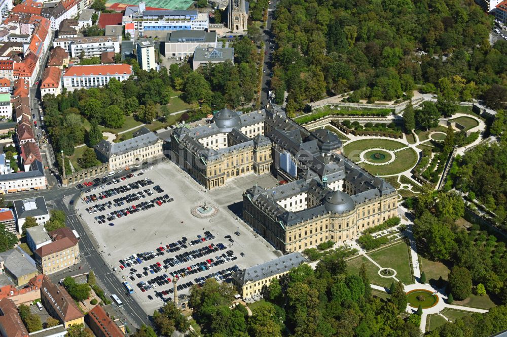 Luftbild Würzburg - Schloß Residenz Würzburg in Würzburg im Bundesland Bayern