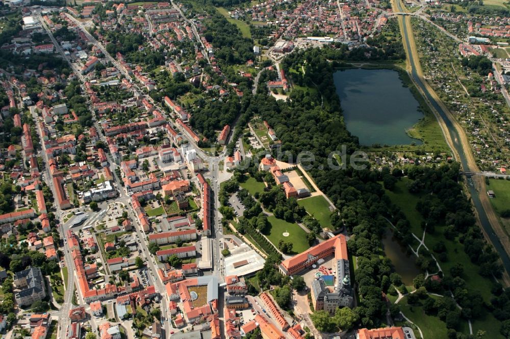Luftbild Sondershausen - Schloss und Schlosspark von Sondershausen im Bundesland Thüringen