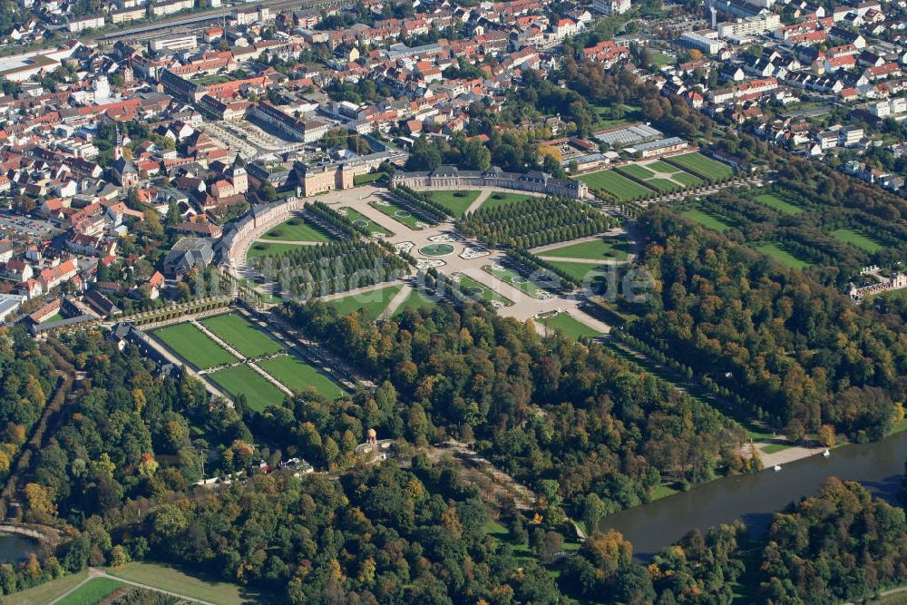 Luftaufnahme Schwetzingen - Schloss Schwetzingen