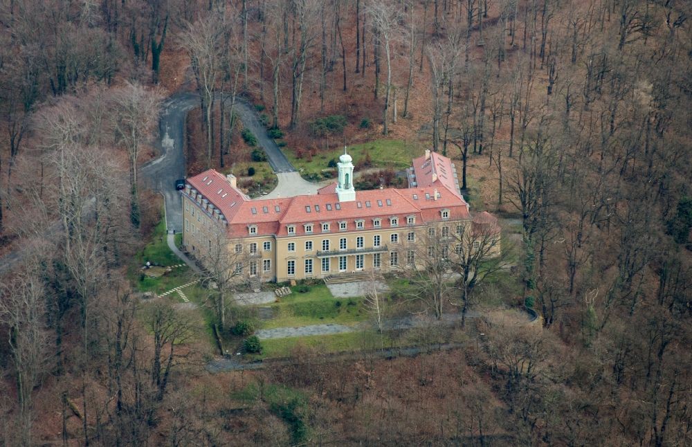 Dresden aus der Vogelperspektive: Schloss Wachwitz in Dresden im Bundesland Sachsen