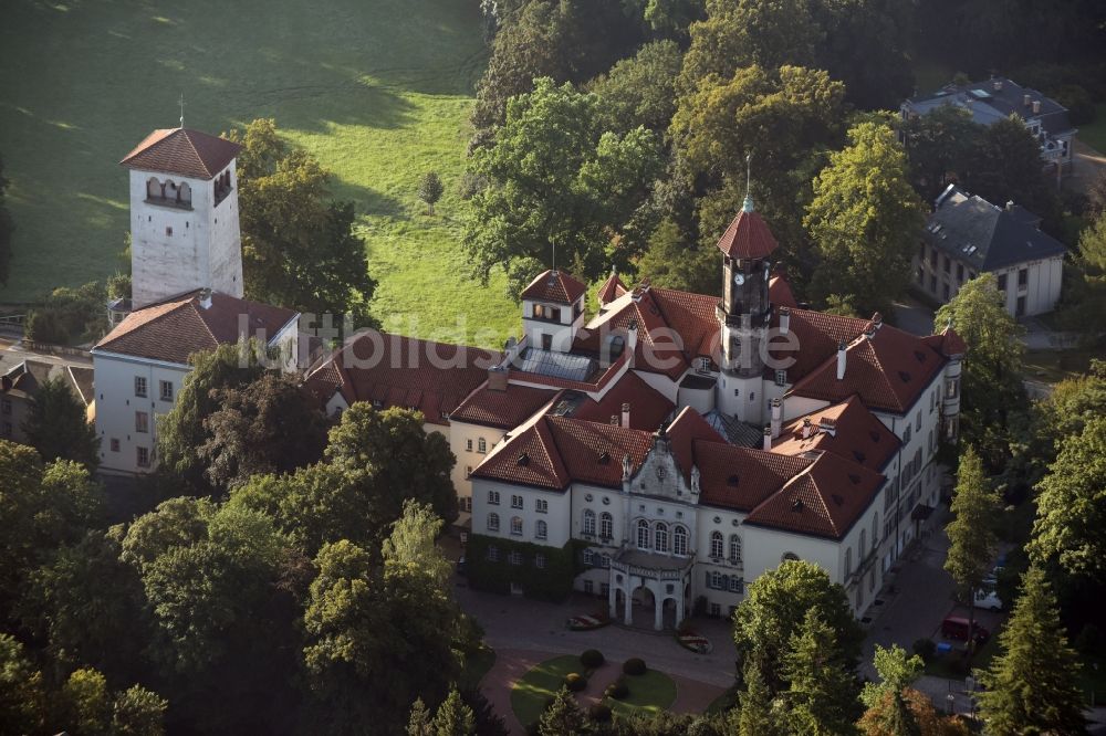 Waldenburg aus der Vogelperspektive: Schloss Waldenburg in Waldenburg im Bundesland Sachsen