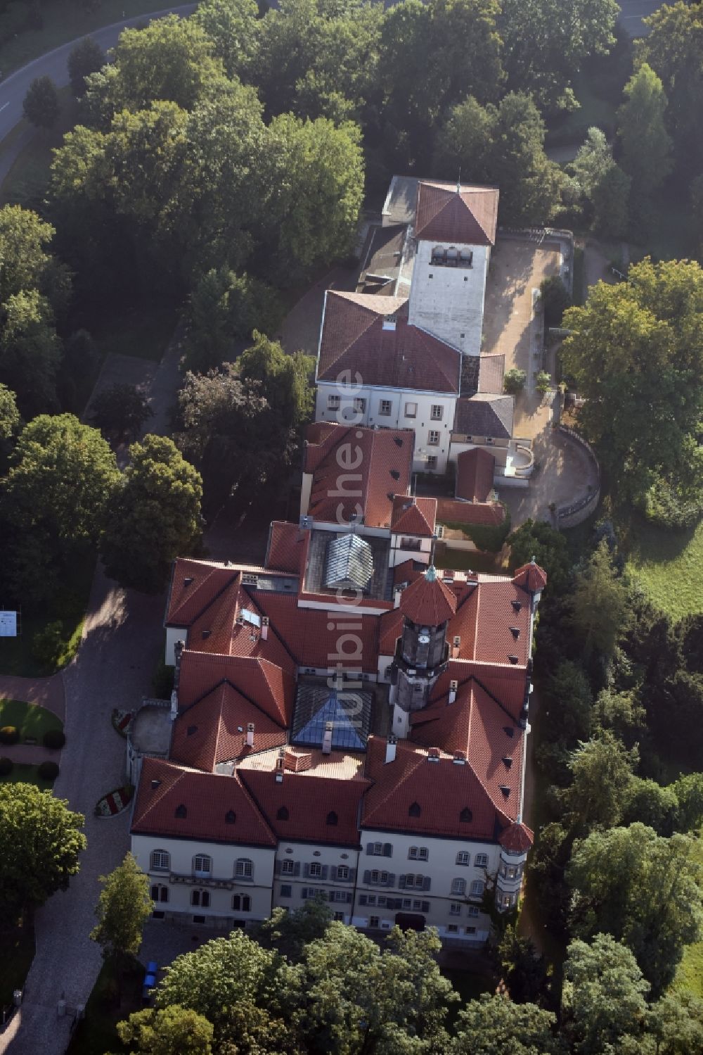 Luftaufnahme Waldenburg - Schloss Waldenburg in Waldenburg im Bundesland Sachsen