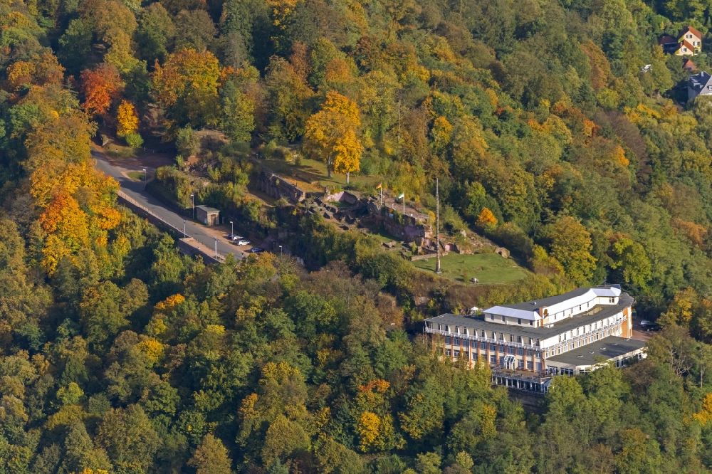Luftbild Homburg - Schloßberg mit dem Schlossberg-Hotel Homburg OHG in Homburg im Bundesland Saarland
