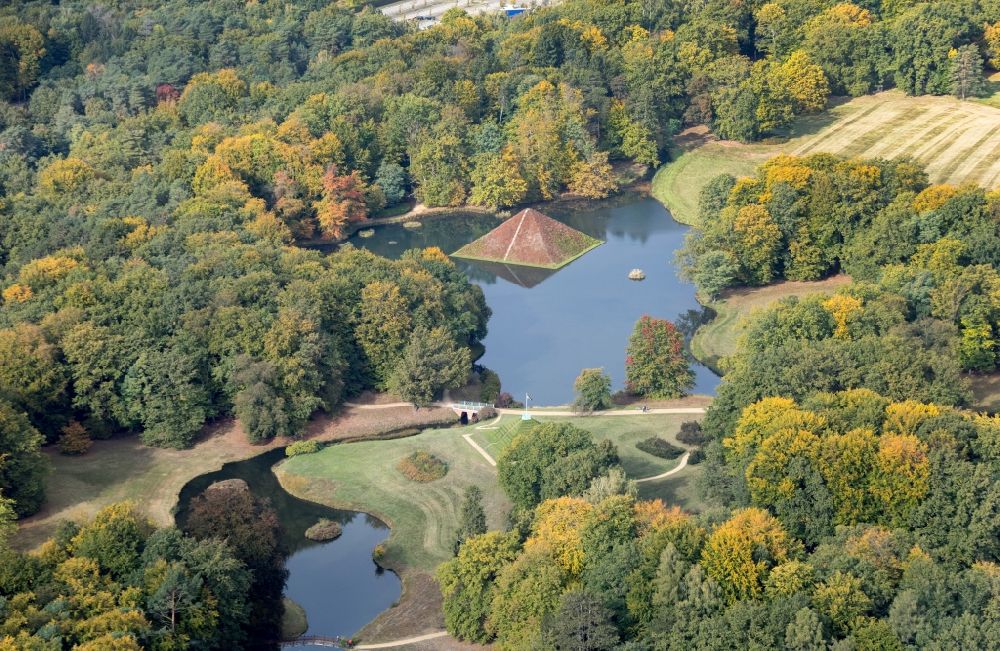 Luftbild Cottbus - Schloßpark von Schloß Branitz in Cottbus im Bundesland Brandenburg