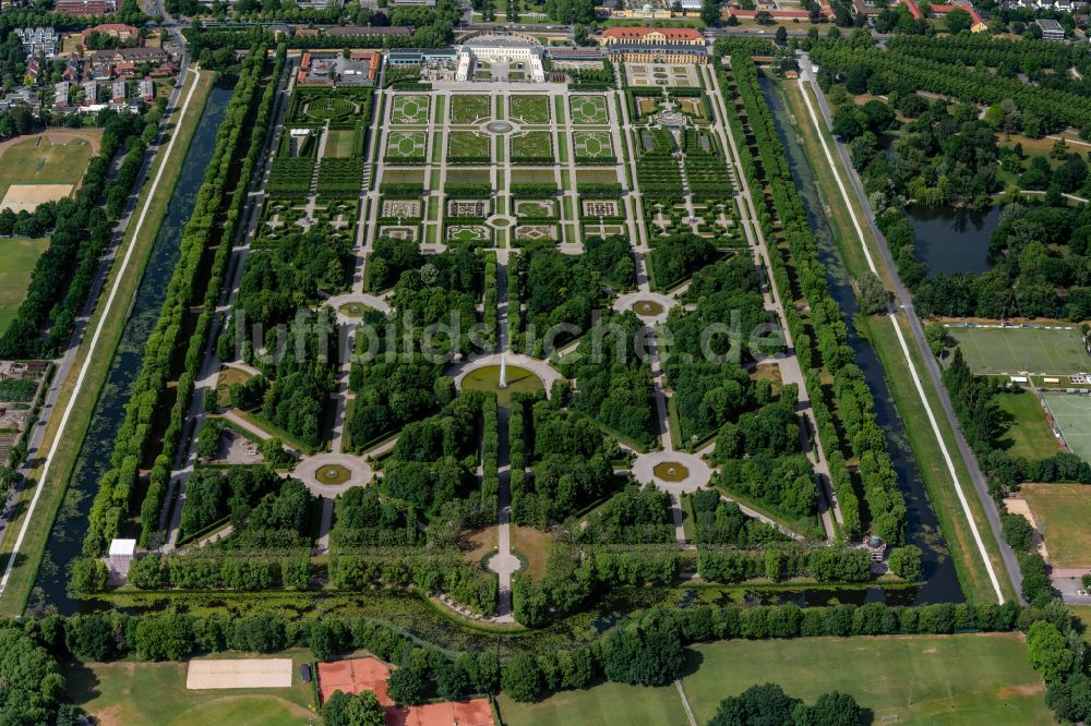 Luftbild Hannover - Schloßpark von Schloß Herrenhausen in Hannover im Bundesland Niedersachsen