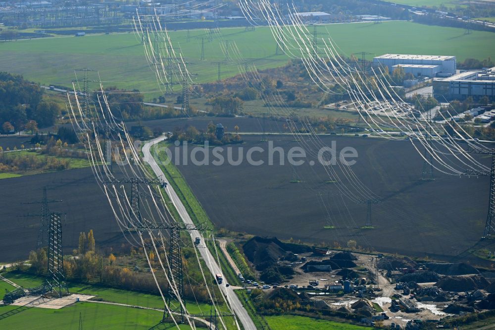 Luftbild Altlandsberg - Schneisen- und Streckenverlauf der Stromführungstrasse in Altlandsberg im Bundesland Brandenburg, Deutschland
