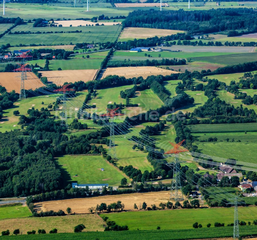 Luftbild Schwesing - Schneisen- und Streckenverlauf der Stromführungstrasse in Schwesing im Bundesland Schleswig-Holstein, Deutschland