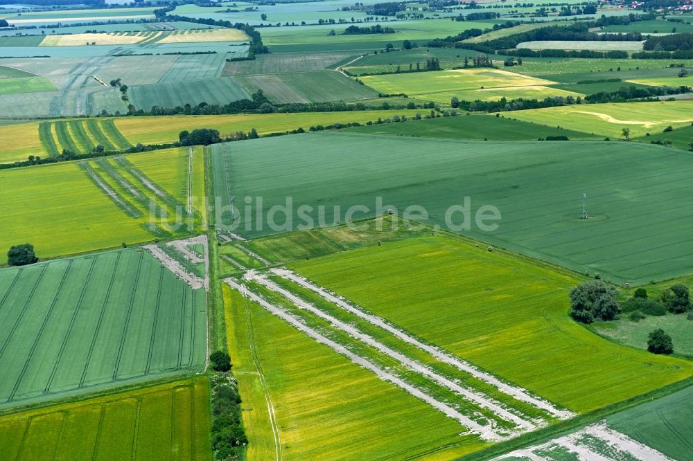 Luftbild Möringen - Schneisen- und Streckenverlauf der unterirdischen Gasleitungstrasse in Möringen im Bundesland Sachsen-Anhalt, Deutschland