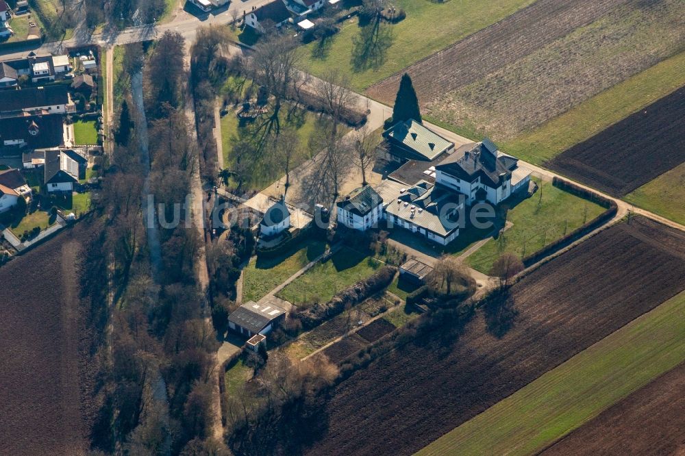 Luftbild Herxheim bei Landau (Pfalz) - Schönstattkapelle in Herxheim bei Landau (Pfalz) im Bundesland Rheinland-Pfalz, Deutschland