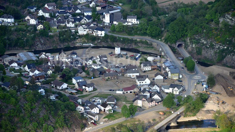 Luftbild Schuld - Schuld (Ahr), fast ein Jahr nach der Hochwasserkatastrophe im Bundesland Rheinland-Pfalz, Deutschland